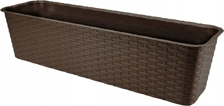 Virágtartó Erkélyláda Barna Rattan 60CM