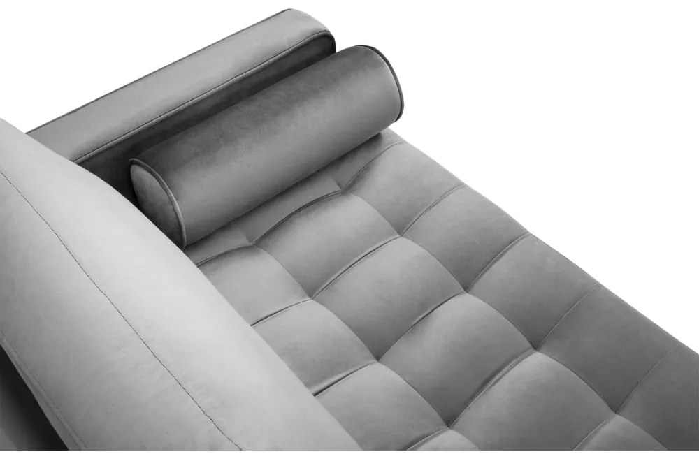 Santo világosszürke bársonykanapé, 174 cm - Milo Casa