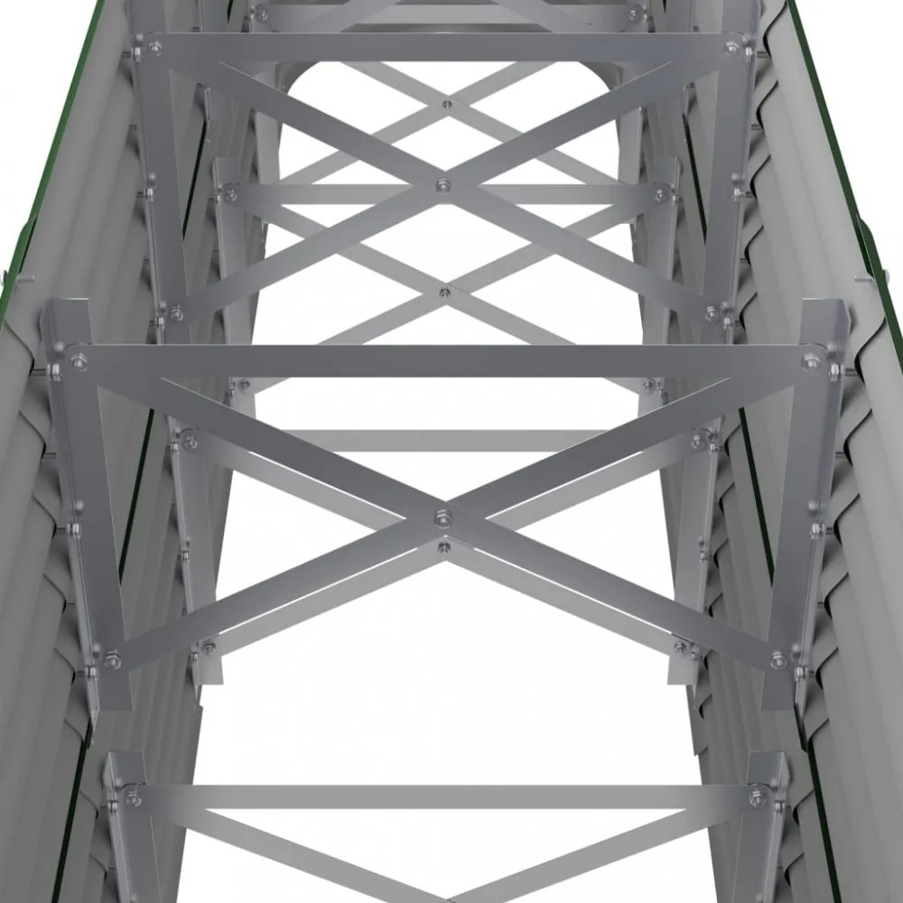 zöld horganyzott acél kerti magaságyás 224x40x68 cm