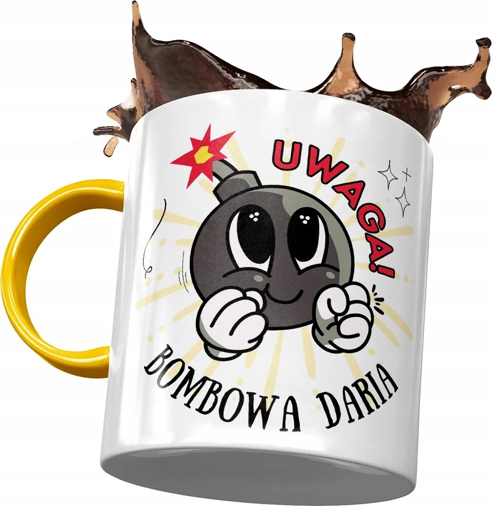 Sárga Bögre Daria Barátnő Feleség Ajándék Nyomtatott Fotóval