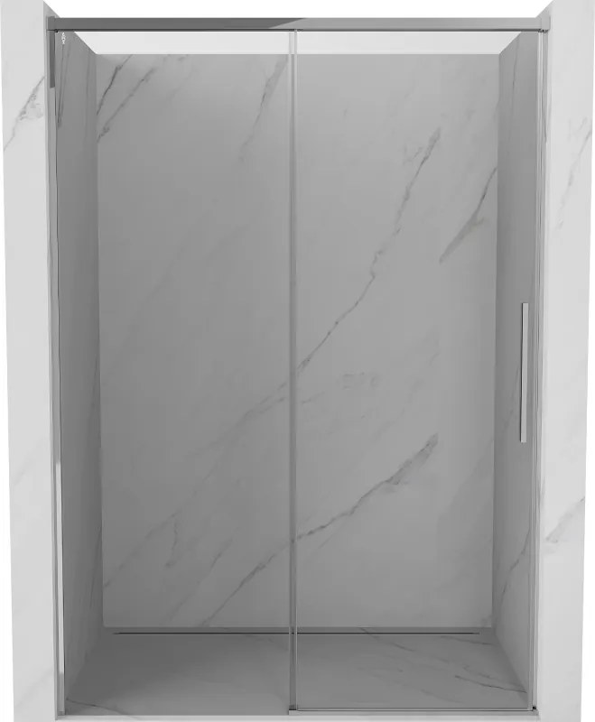 Mexen Rox 140 cm-es tolóajtós zuhanyajtó, átlátszó, króm - 8C2-140-000-01-00