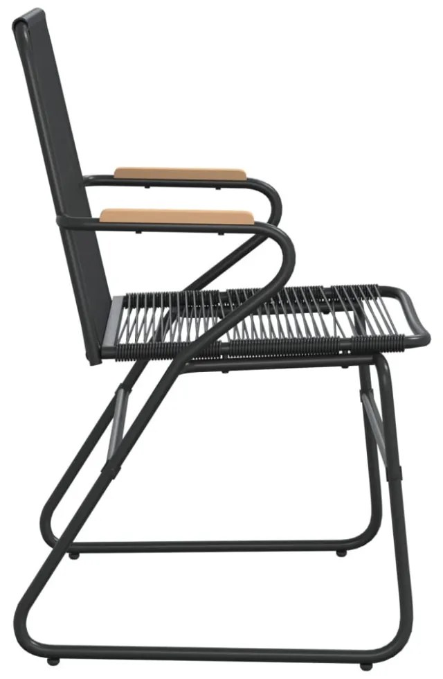 4 db fekete PVC rattan kerti szék 58 x 59 x 85,5 cm