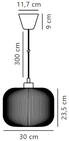 Nordlux - Csillár zsinóron MILFORD 1xE27/40W/230V átm. 30 cm