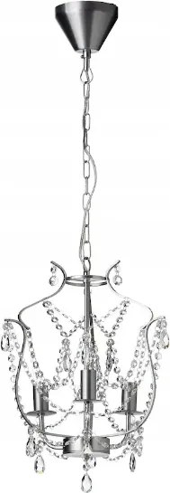 Ikea Kristaller Csillár, ezüst/üveg