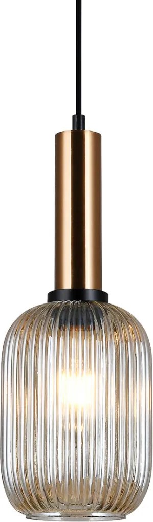 Italux ANTIOLA PND-5588-1M-BRO+AMB Függőlámpa 1x40W/E27 IP20