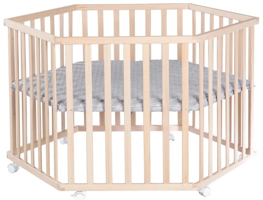 Natúr színű bükkfa járóka 119x104 cm – Roba