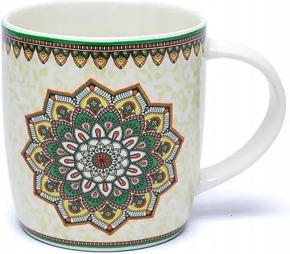 Zöld mandala teásbögre 400 ml