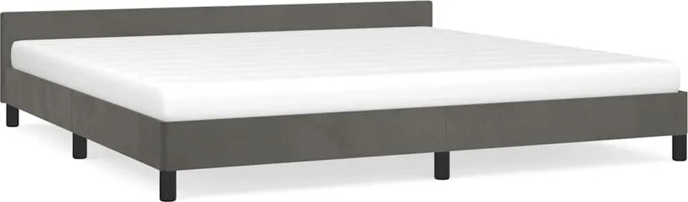 vidaXL sötétszürke bársony ágykeret matrac nélkül 200 x 200 cm