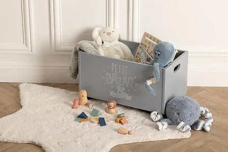 Gurulós játéktartó láda - Szürke