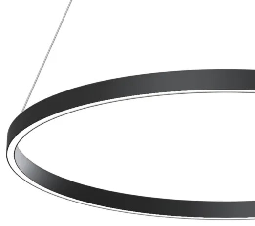 Maytoni MOD058PL-L42B3K - LED Csillár zsinóron RIM LED/51W/230V átm. 80 cm fekete