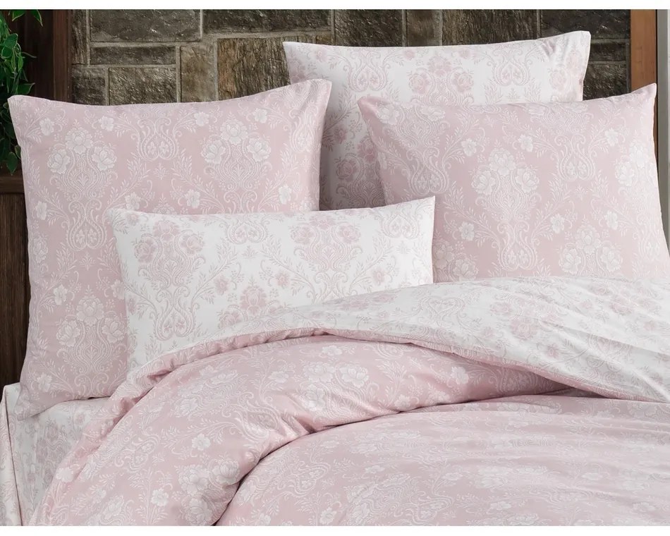 BedTex Almina pamut ágyneműhuzat púder, 220 x 200 cm, 2 db 70 x 90 cm, 220 x 200 cm, 2 db 70 x 90 cm