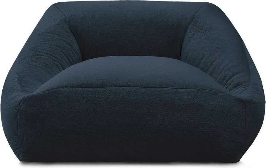 Sötétkék műszőrme babzsákfotel Lilibet – Bobochic Paris