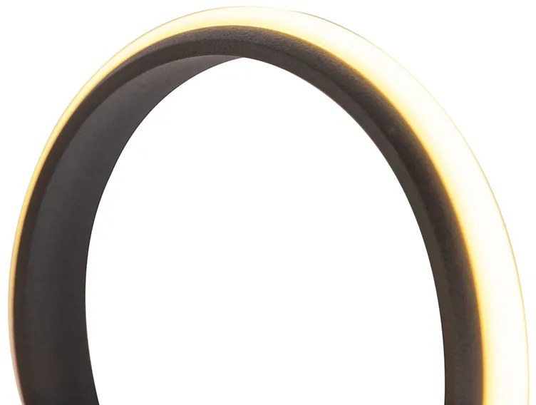 Design lógólámpa fekete, fényerőszabályozóval, LED-del, nagy - Twisted