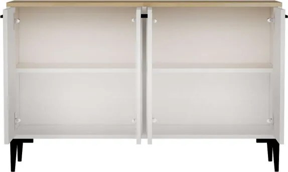 Frezya komód, zafír tölgy-fehér, 120 cm
