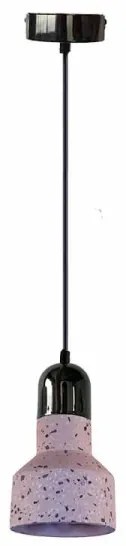 Csillár zsinóron TERRAZZO 1xE27/60W/230V átm. 12 cm piros