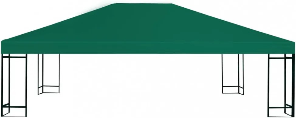 zöld pavilon tetőponyva 310 g/m², 4 x 3 m