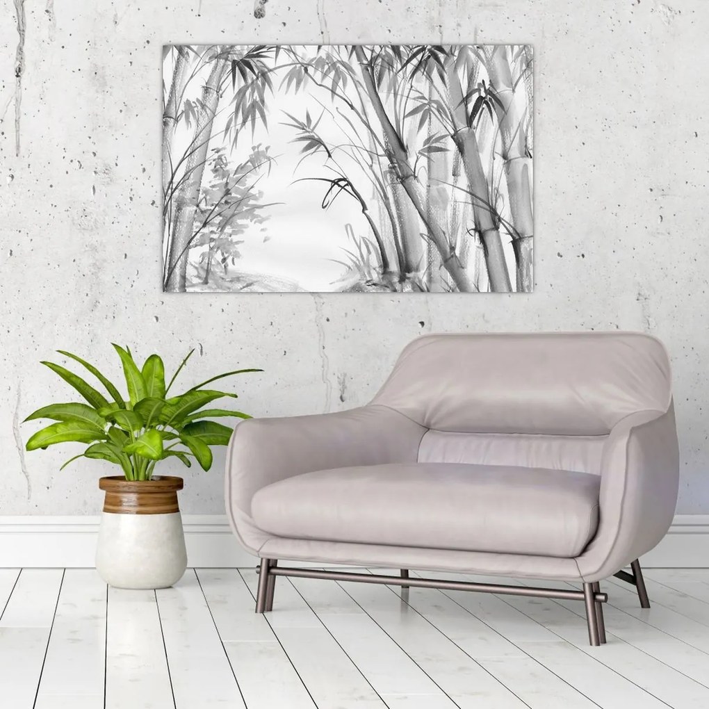 Kép - Bambusz erdő (90x60 cm)