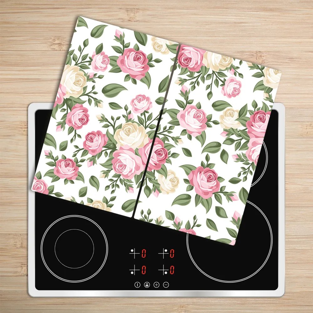 Üveg vágódeszka Roses 60x52 cm