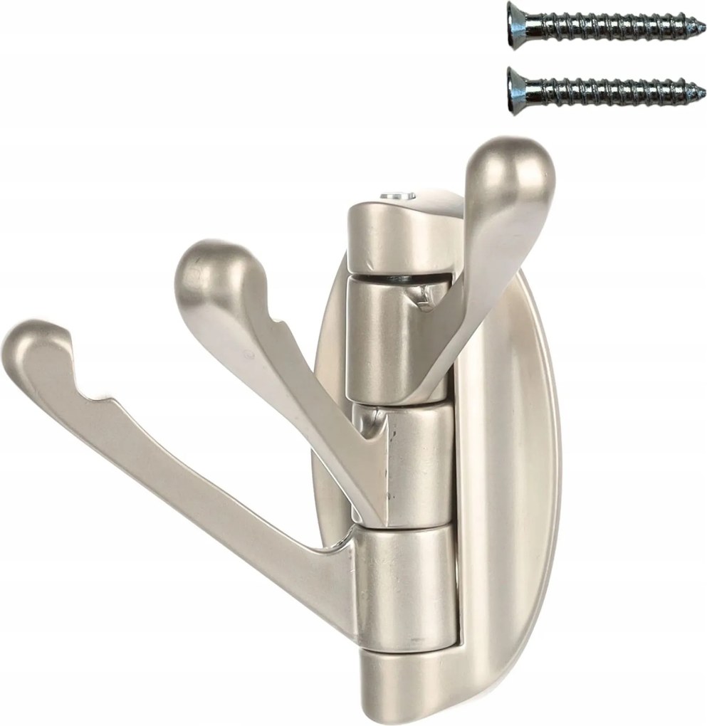 Akasztó 3 karos forgatható akasztó tripla nikkel fürdőszoba törölköző