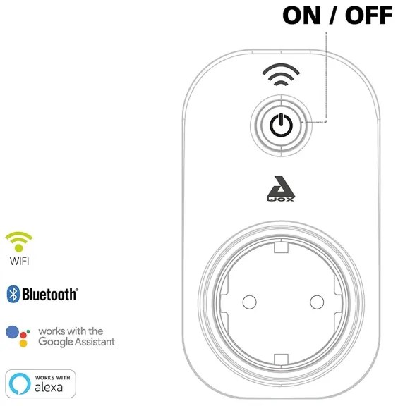 Eglo 97476 - Okos konnektor Connect dugó 2300W SCHUKO