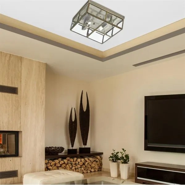 Searchlight 6769-26AB - Mennyezeti lámpa FLUSH 2xE14/40W/230V zöld