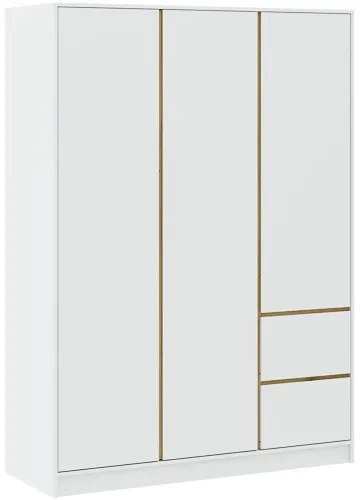 BASIT Gardrób Szekrény Fehér Színben 147 cm