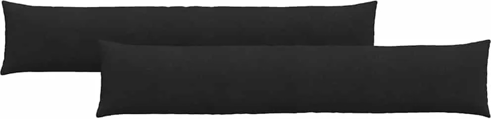 vidaXL Kanapé párnák 2 pcs Fekete 200 x 40 cm szövet