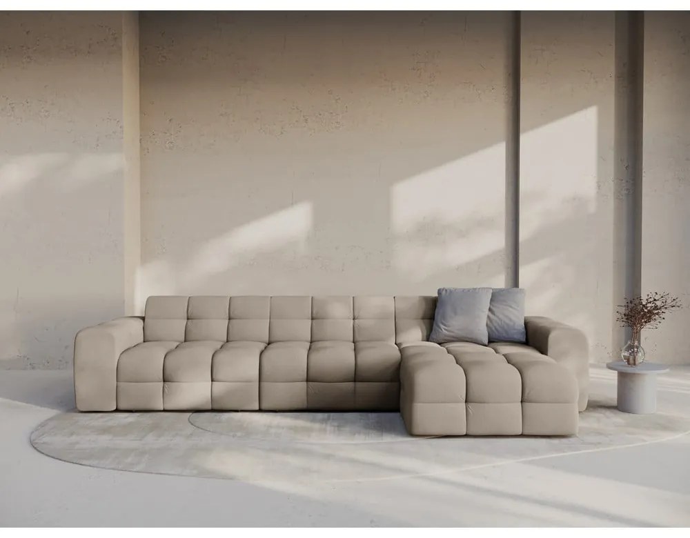 Barna sarokkanapé (jobb oldali-heverő résszel) Kendal – Micadoni