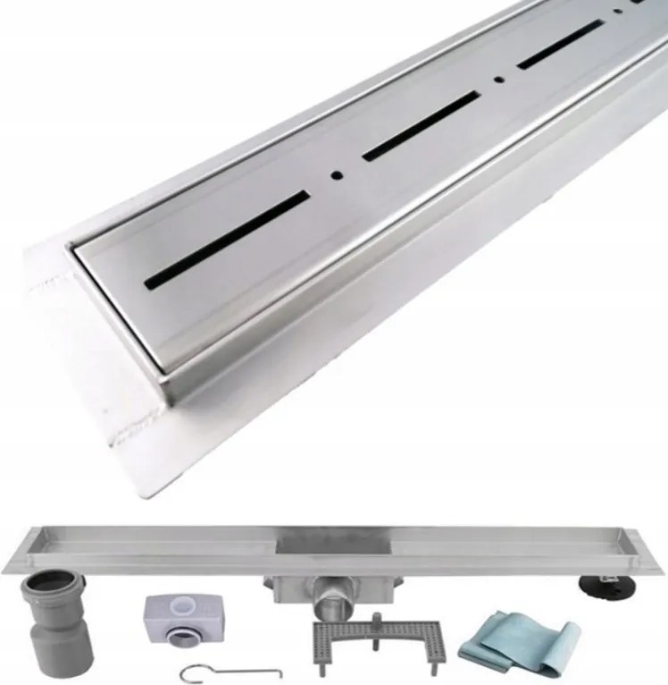 Lineáris zuhanyfolyóka 100 cm alacsony beépítés 52 mm M07 minta