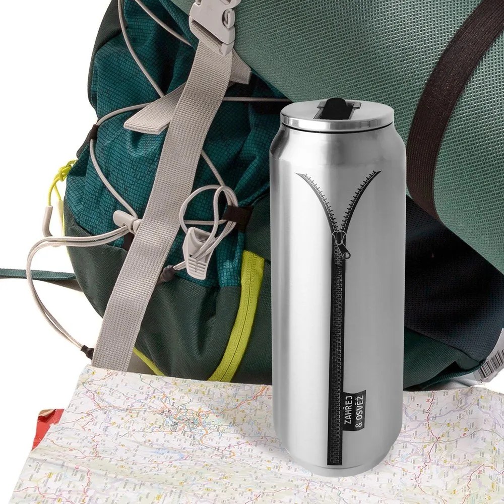 Ezüstszínű termosz 700 ml – Orion