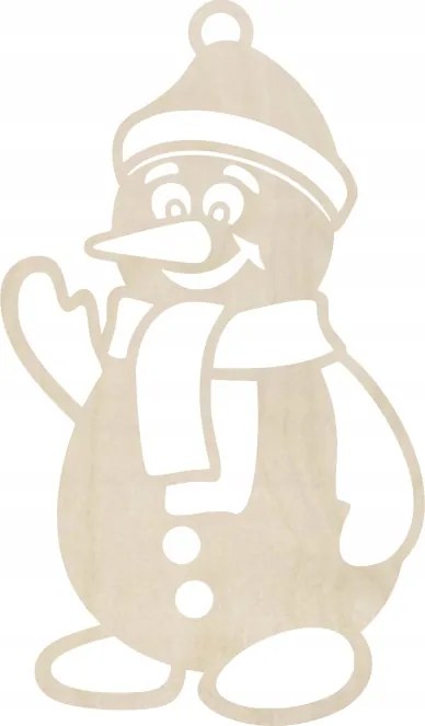 Karácsonyi gömbök fa dísz Hóember úr 5db