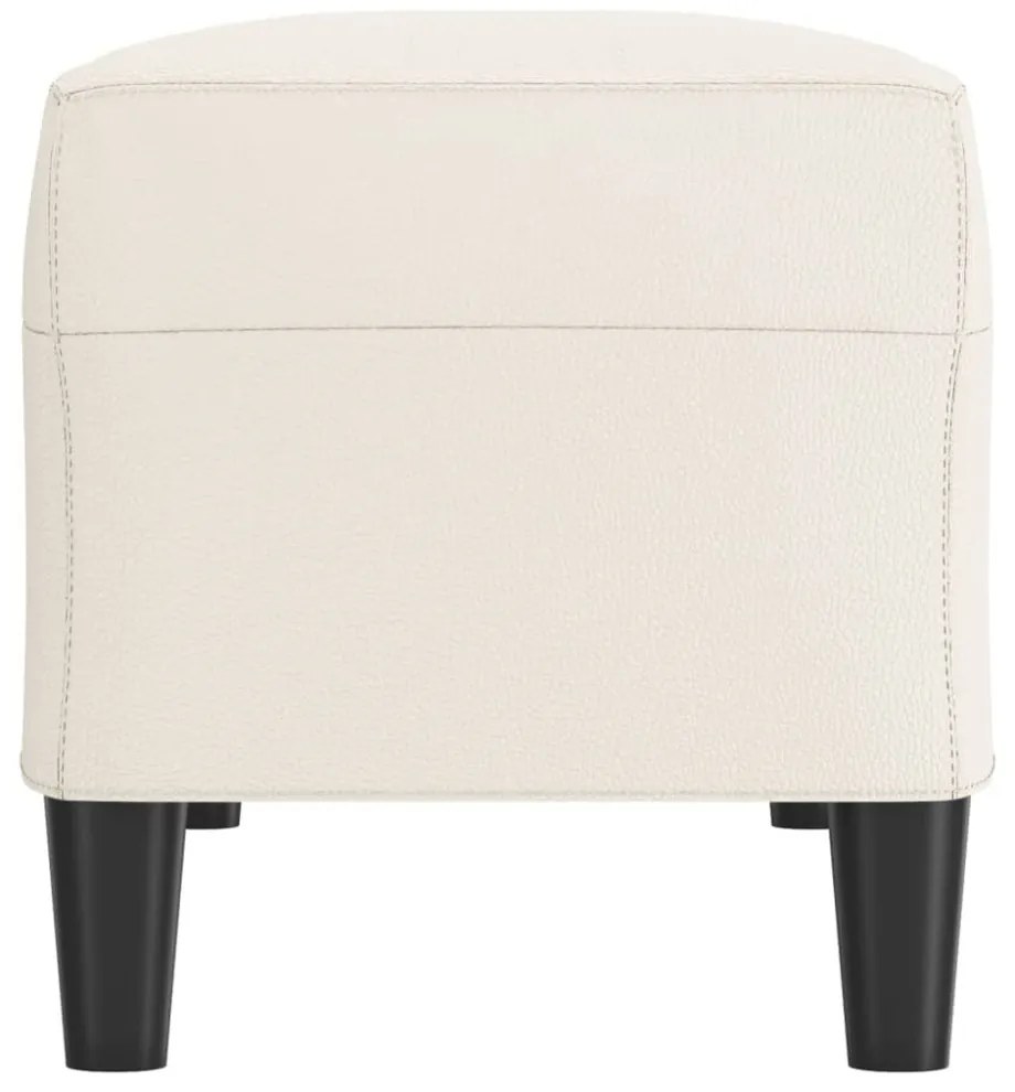 vidaXL krémszínű műbőr pad 100 x 35 x 41 cm
