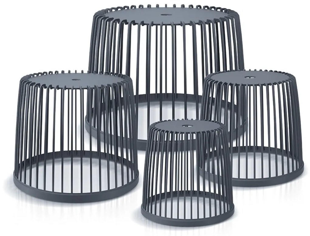 PROSPERPLAST 4 darabos univerzális kosárkészlet CLUBO antracit színben