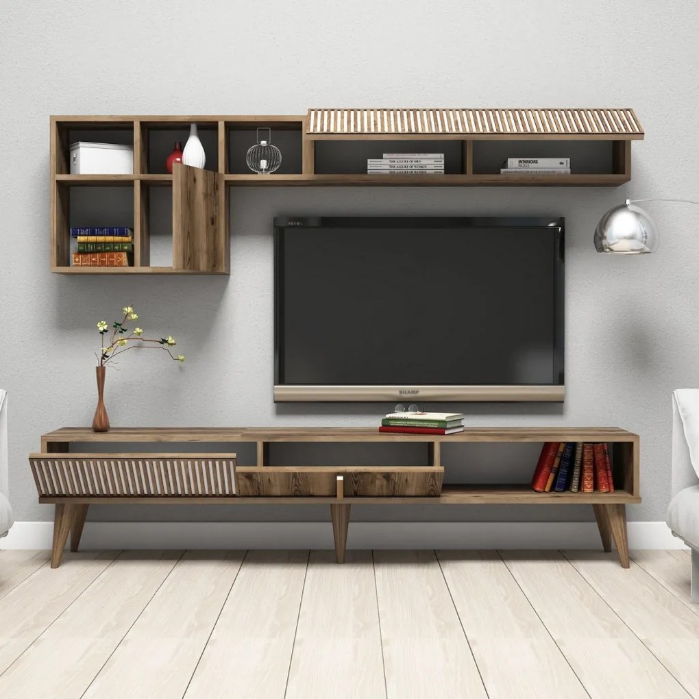 Milan TV-állvány, dió, 180 cm – TR845HCT3078