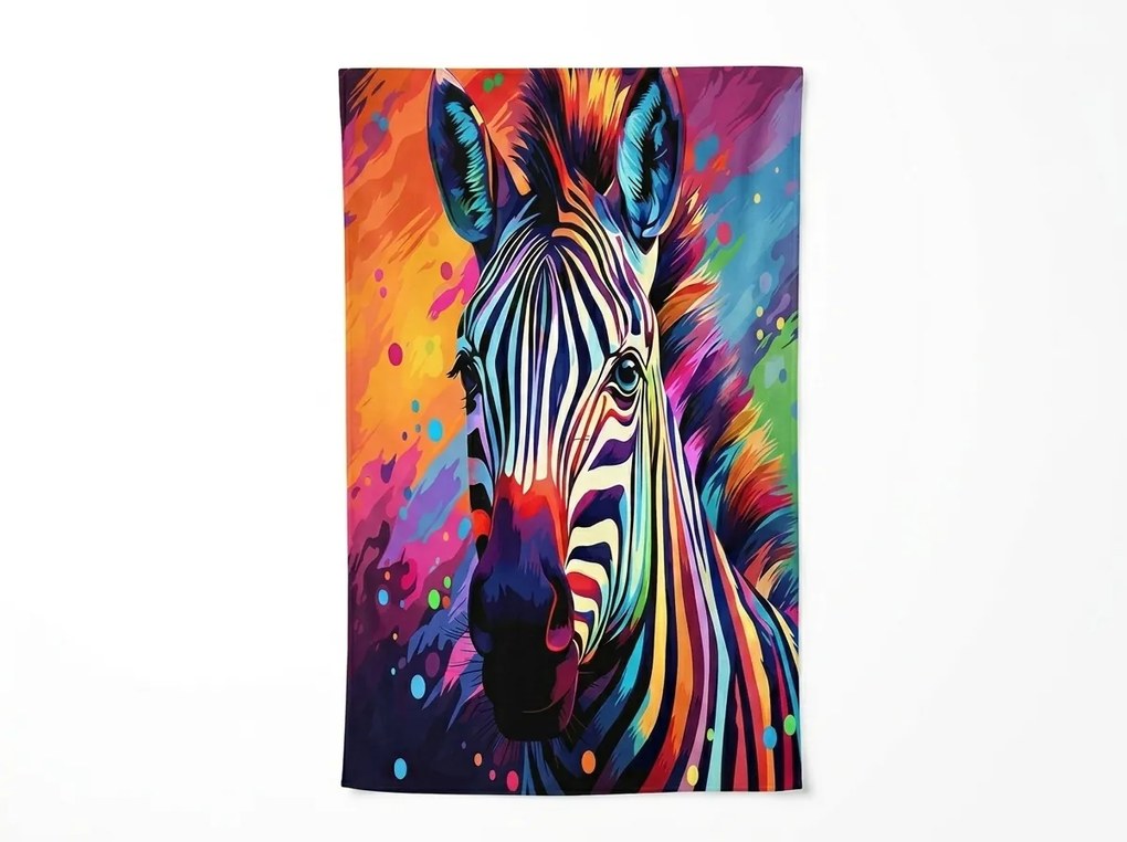 Gyorsan száradó XL strand fürdőlepedő ZEBRINA színes 100 x 180 cm, 100% mikroszál