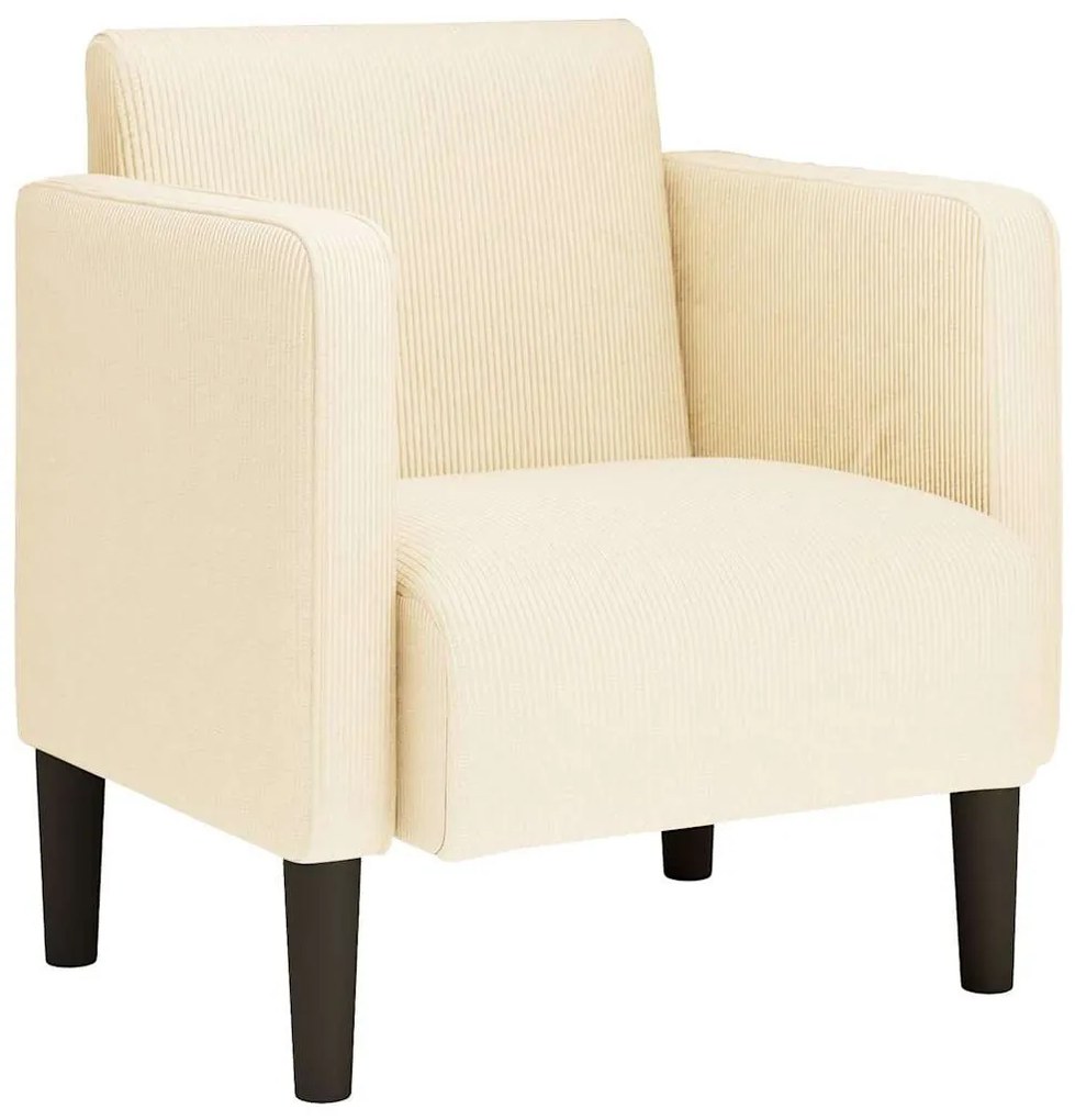 krém kordbársony szövet kanapészék karfás szék 54 cm