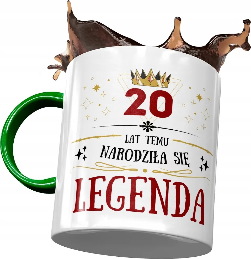 Zöld Bögre Születésnapra 20 20. 20. Ajándék Nyomtatott Fotóval