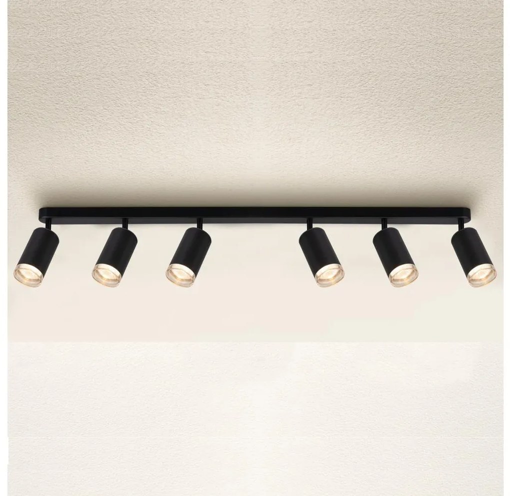 Brilagi Brilagi - Fürdőszobai spotlámpa SELE 6xGU10/30W/230V IP44 fekete BG1655