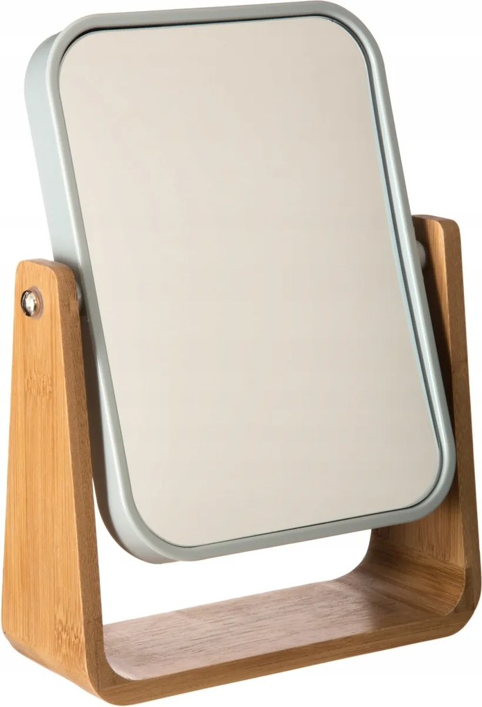 Bambusz Kozmetikai Tükör, Levehető, Fehér