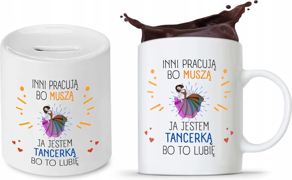 Táncos Szett Bögre Persely Ajándék fényképes nyomtatással