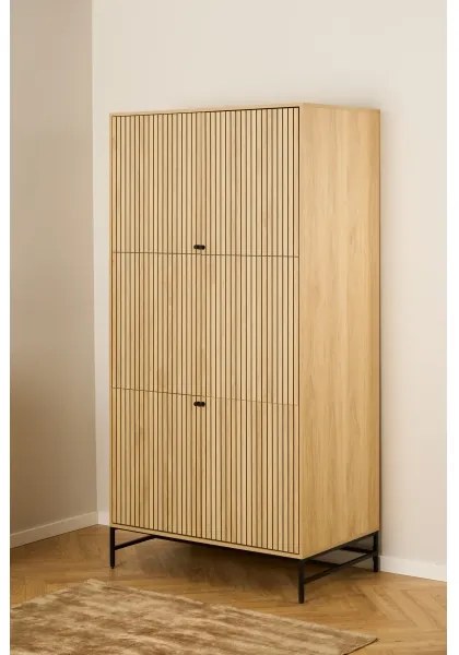 OLIVIA gardróbszekrény 99x200 cm, tölgy