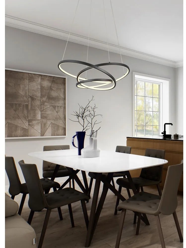 Matt fekete LED dimmelhető függőlámpa Darvin – Trio