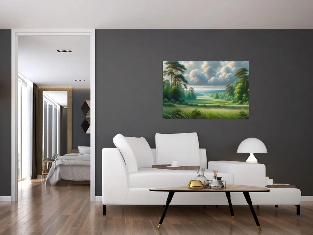Kép - Zöld táj (90x60 cm)