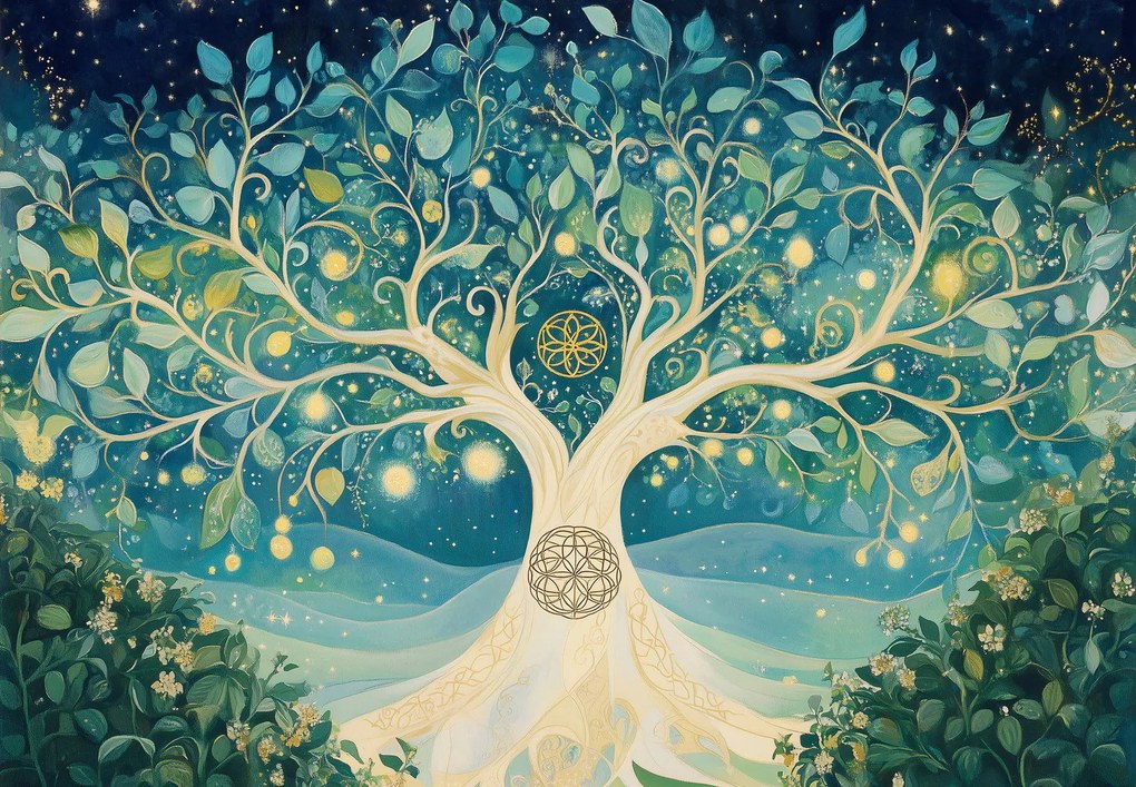Fotótapéta - Mágikus fa spirálokkal (147x102 cm)