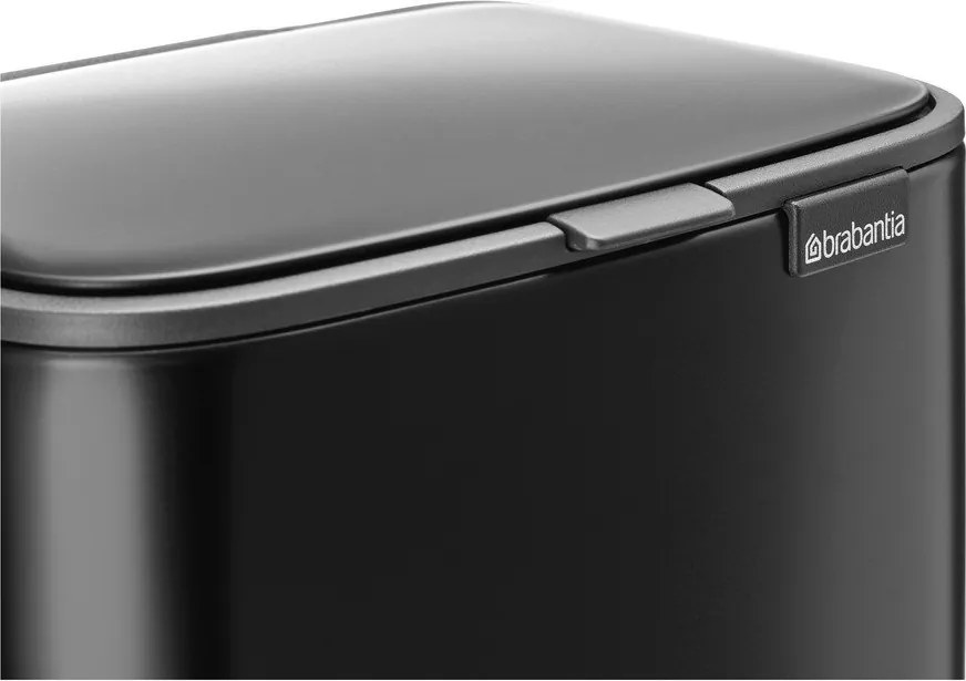 Matt fekete acél pedálos szemetes 4 l Bo – Brabantia
