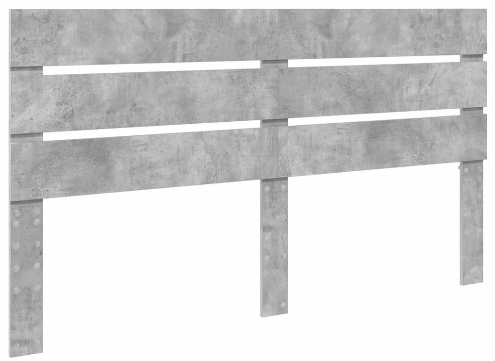 vidaXL Ágykeret fiókkal fejtámlával Beton Szürke 160 x 200 cm Faanyag