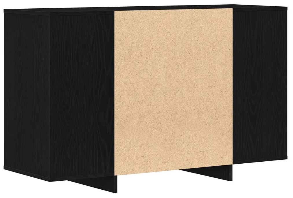 Fekete Tölgy Oldalszekrény 120x41x75 cm Műanyag Fa