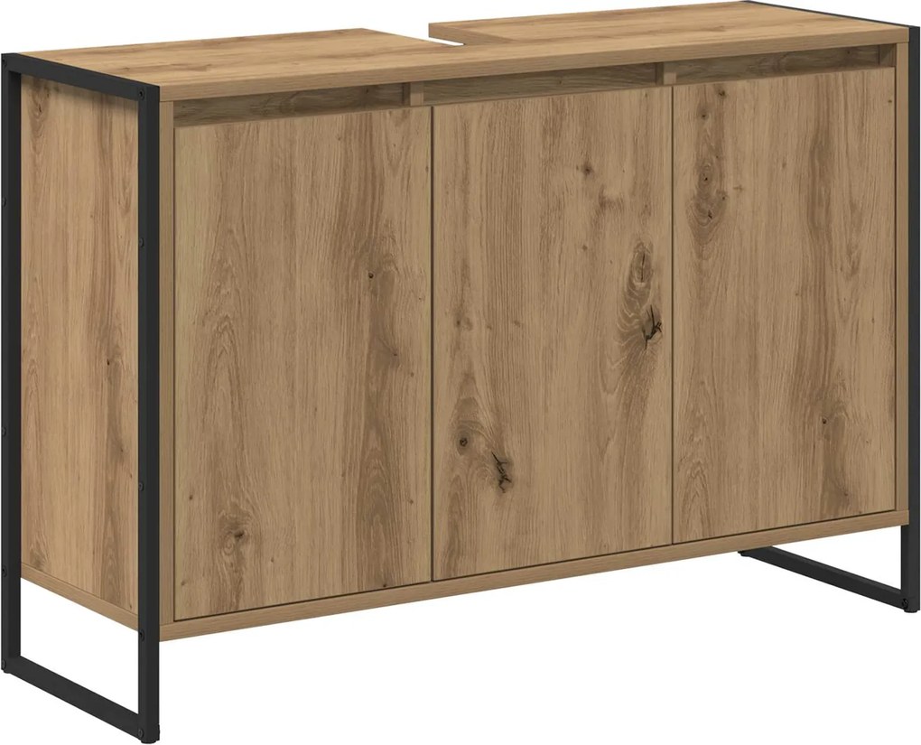 vidaXL Fürdőszoba Székény Művészi tölgy 90 x 30 x 60 cm Faanyag