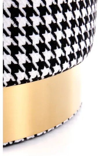 ARUNA puff pr. 36 cm fehér/fekete/arany