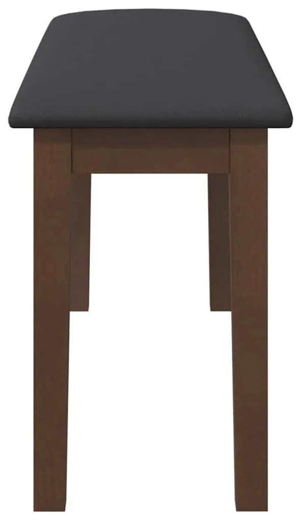 barna tömörfa gumiból pad 90 cm